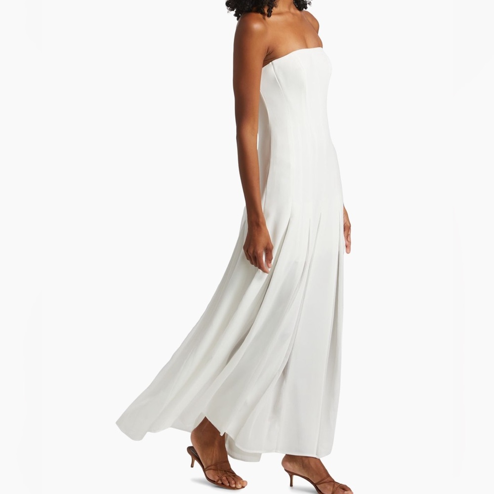 Nicholas The Label Tavia Strapless Godet Dress